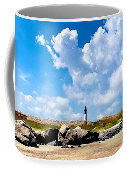 Lighthouse Under Expansive Sky - Mug