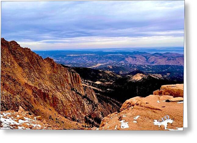 Majestic Mountain Panorama at Dawn - Greeting Card