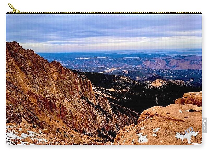 Majestic Mountain Panorama at Dawn - Zip Pouch