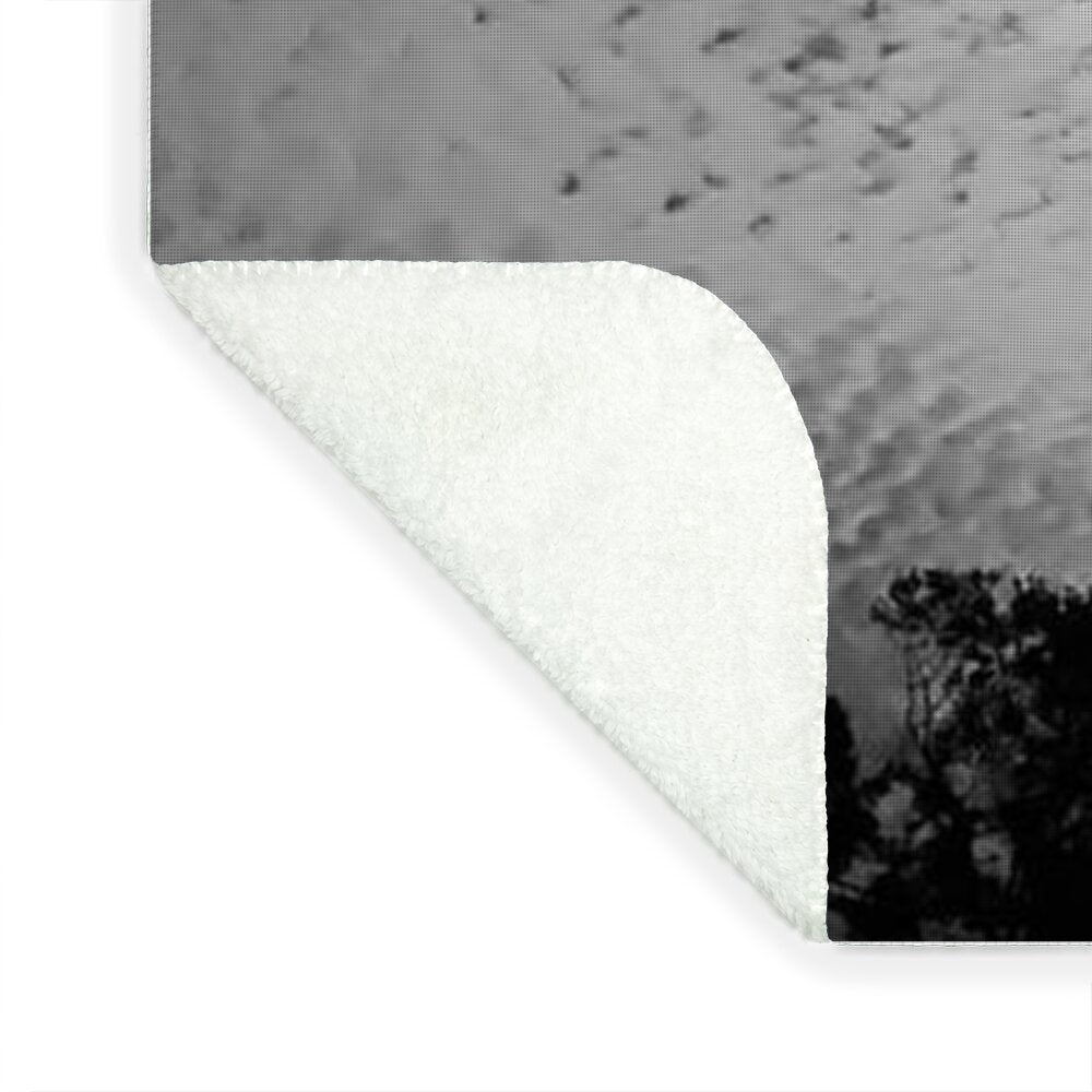 Moonlit Night with Silhouetted Trees - Blanket