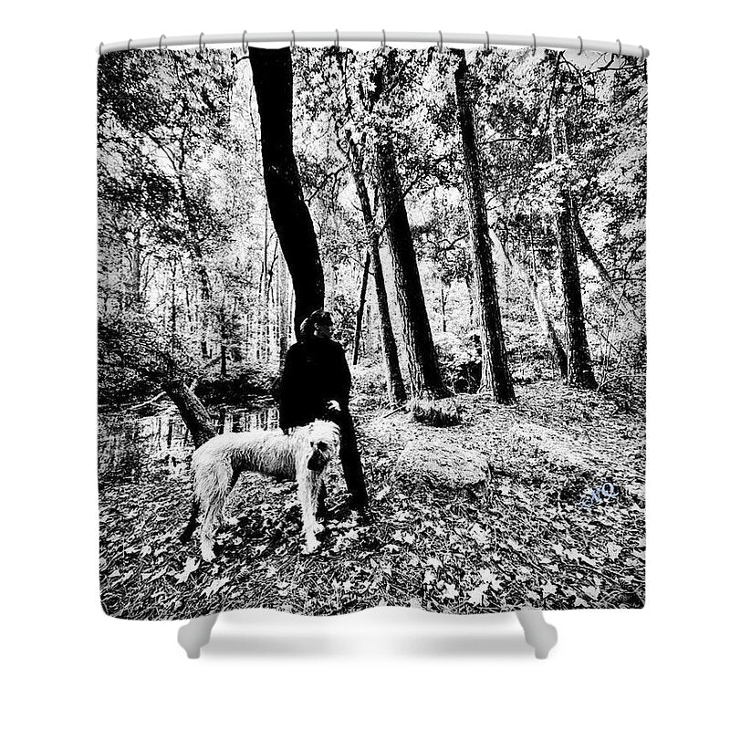 Solitude in the Autumn Woods - Shower Curtain