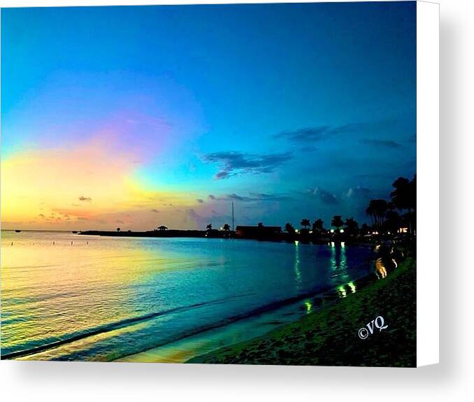 Tranquil Evening on Tropical Shore - Canvas Print
