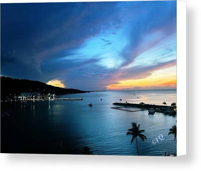Vibrant Sunset Over Calm Waters - Canvas Print
