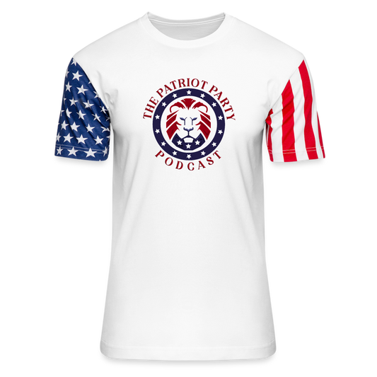 Adult Stars & Stripes TPPP Official Logo T-Shirt | LAT Code Five™ 3976 - white