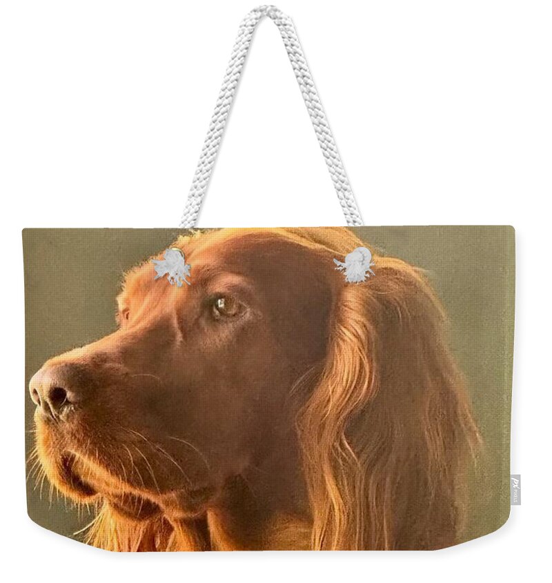 Aine the Regal Irish Setter - Weekender Tote Bag