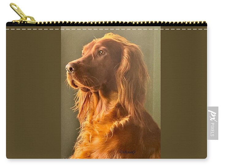 Aine the Regal Irish Setter - Zip Pouch