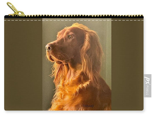 Aine the Regal Irish Setter - Zip Pouch