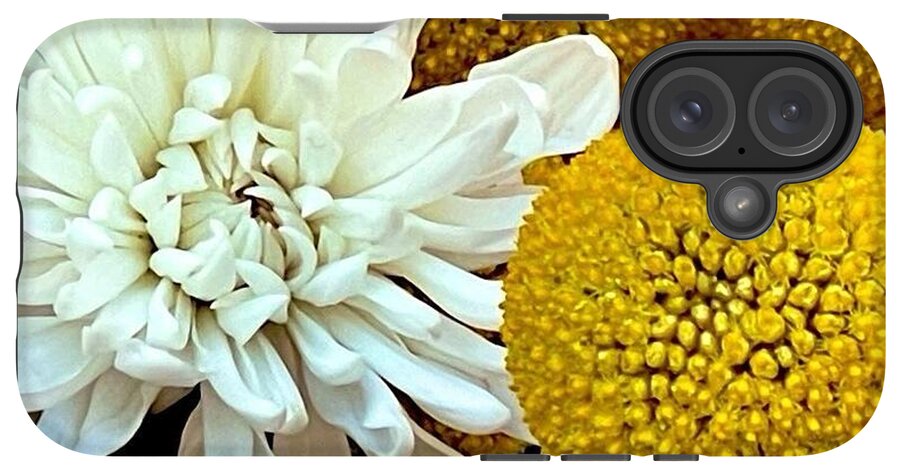 Chrysanthemum and Yellow Spheres - Phone Case