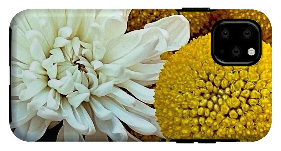 Chrysanthemum and Yellow Spheres - Phone Case