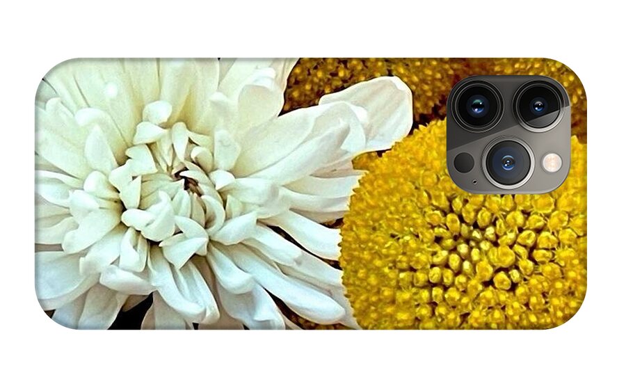 Chrysanthemum and Yellow Spheres - Phone Case