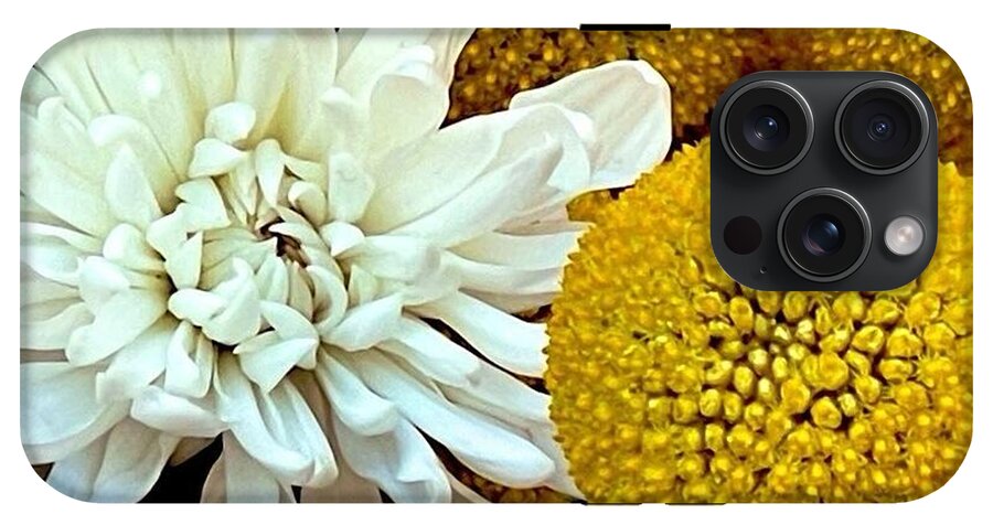 Chrysanthemum and Yellow Spheres - Phone Case