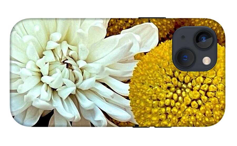 Chrysanthemum and Yellow Spheres - Phone Case