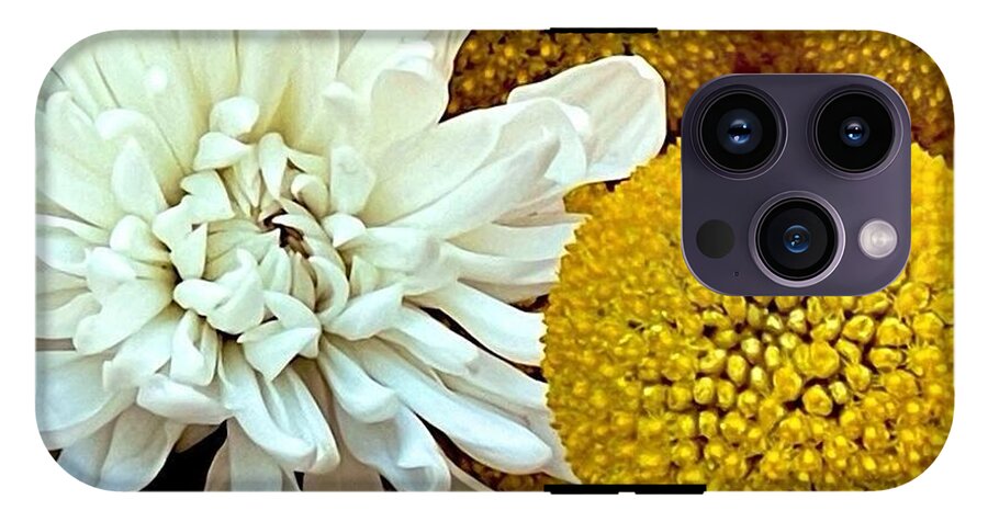 Chrysanthemum and Yellow Spheres - Phone Case