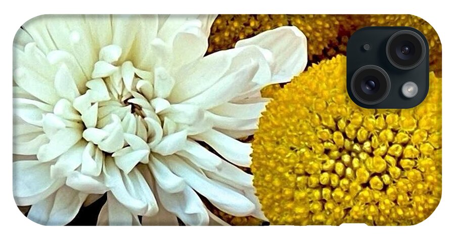 Chrysanthemum and Yellow Spheres - Phone Case