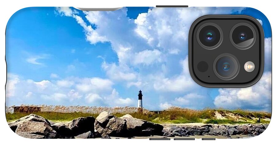 Lighthouse Under Expansive Sky - Phone Case