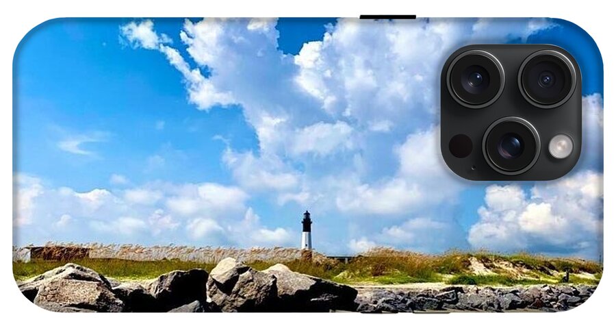 Lighthouse Under Expansive Sky - Phone Case