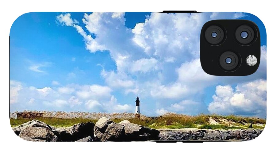 Lighthouse Under Expansive Sky - Phone Case