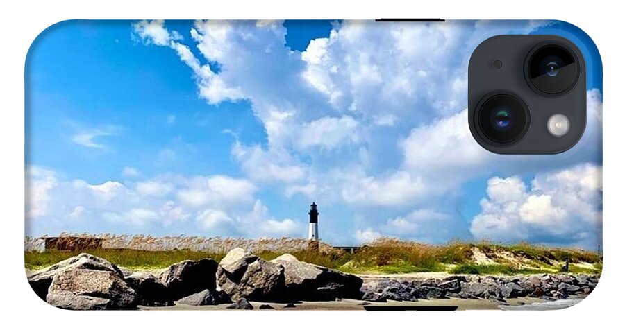 Lighthouse Under Expansive Sky - Phone Case