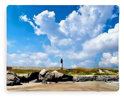 Lighthouse Under Expansive Sky - Blanket