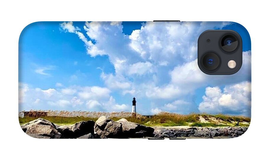 Lighthouse Under Expansive Sky - Phone Case