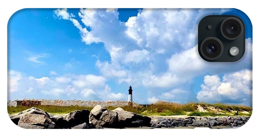 Lighthouse Under Expansive Sky - Phone Case