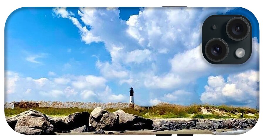 Lighthouse Under Expansive Sky - Phone Case