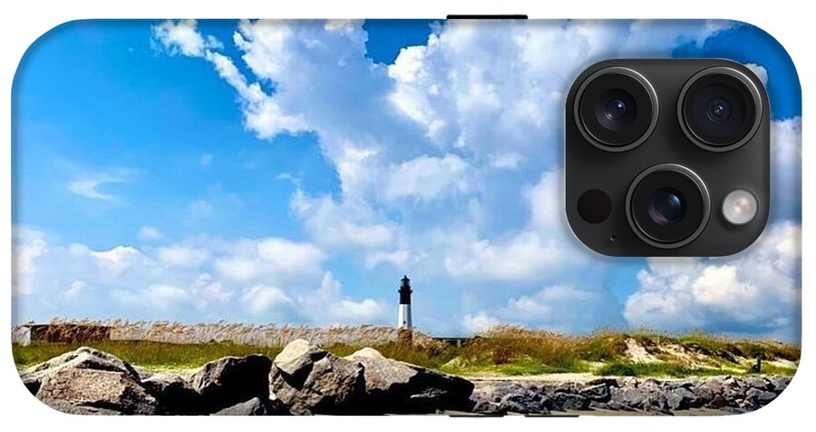 Lighthouse Under Expansive Sky - Phone Case