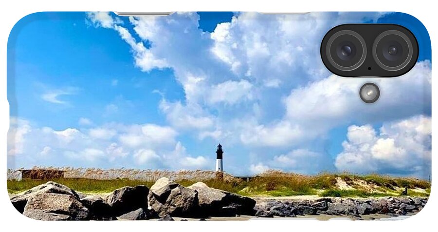 Lighthouse Under Expansive Sky - Phone Case