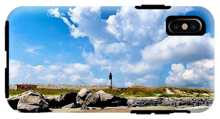 Lighthouse Under Expansive Sky - Phone Case