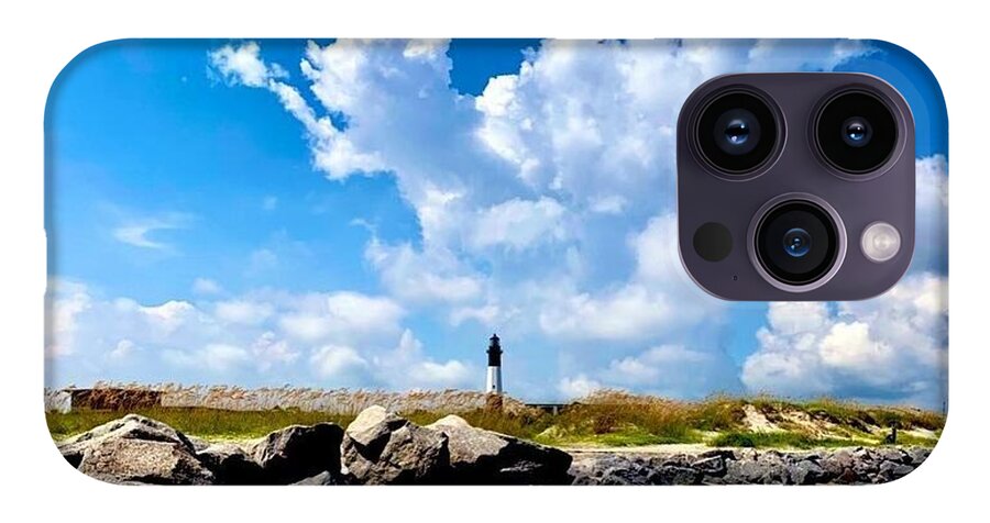 Lighthouse Under Expansive Sky - Phone Case