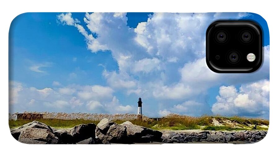 Lighthouse Under Expansive Sky - Phone Case