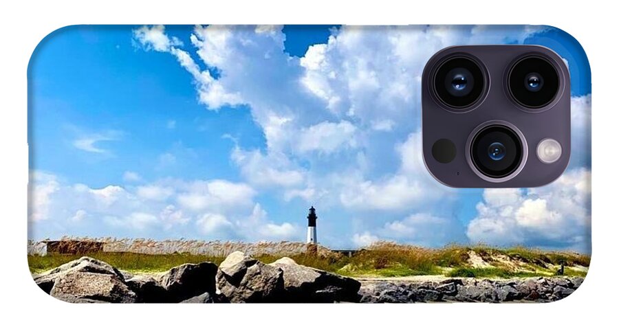 Lighthouse Under Expansive Sky - Phone Case