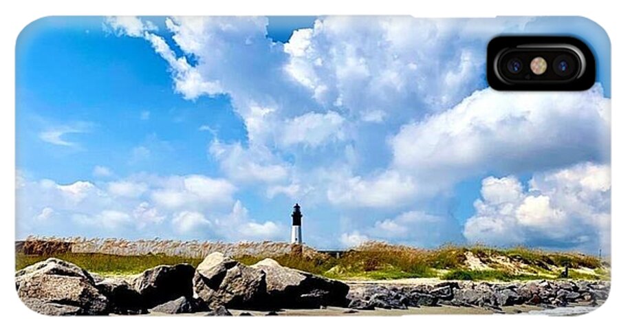 Lighthouse Under Expansive Sky - Phone Case