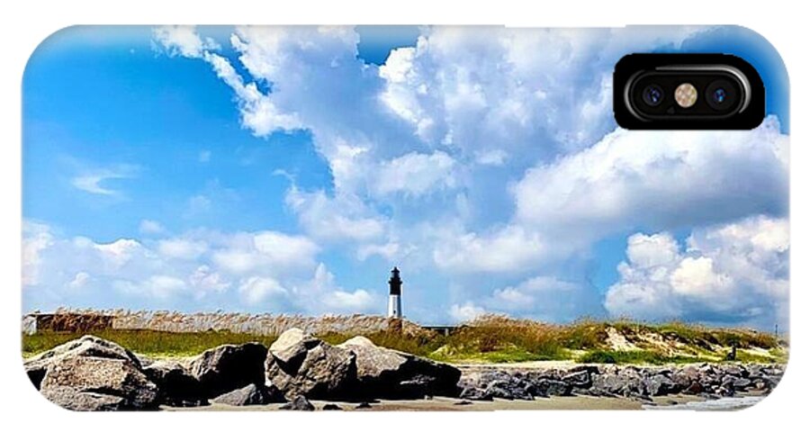 Lighthouse Under Expansive Sky - Phone Case