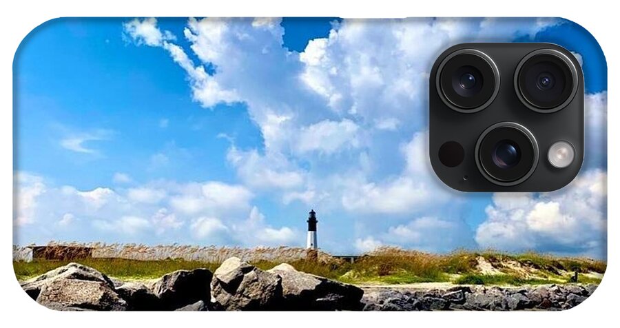 Lighthouse Under Expansive Sky - Phone Case