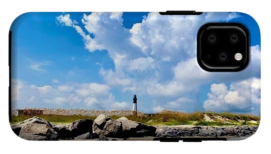 Lighthouse Under Expansive Sky - Phone Case