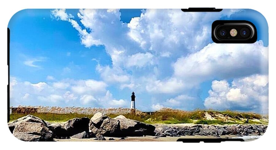 Lighthouse Under Expansive Sky - Phone Case