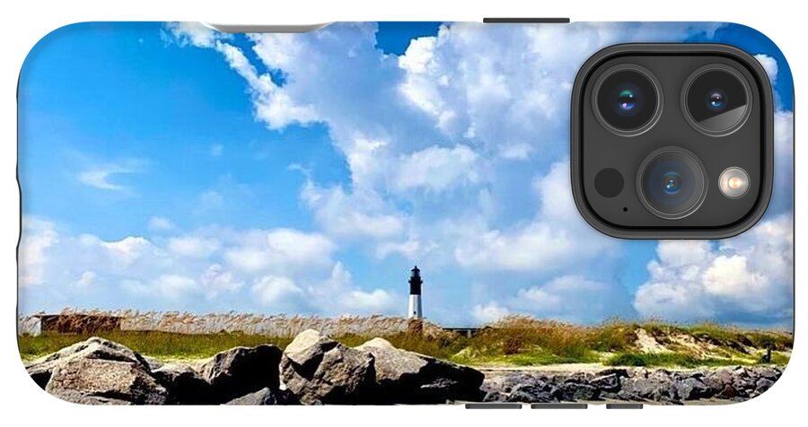 Lighthouse Under Expansive Sky - Phone Case
