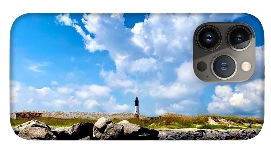 Lighthouse Under Expansive Sky - Phone Case