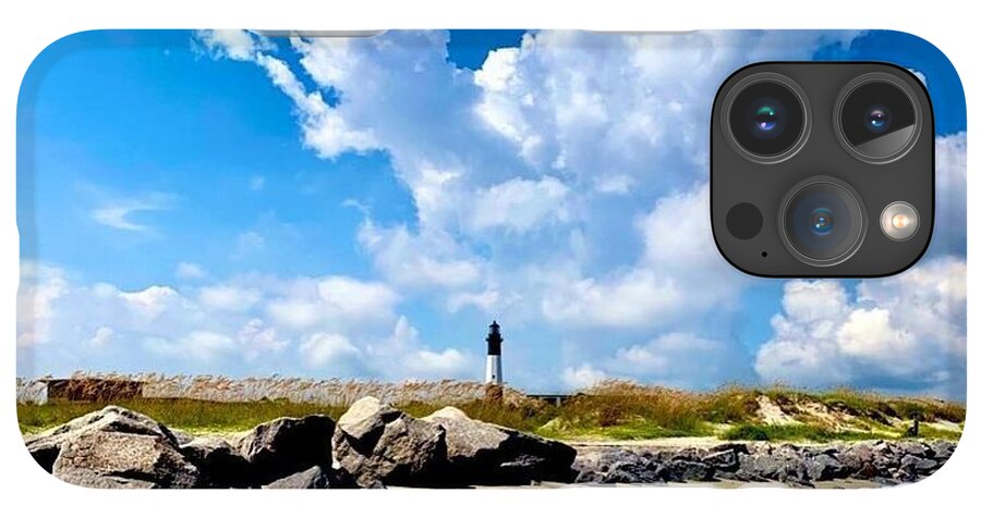 Lighthouse Under Expansive Sky - Phone Case