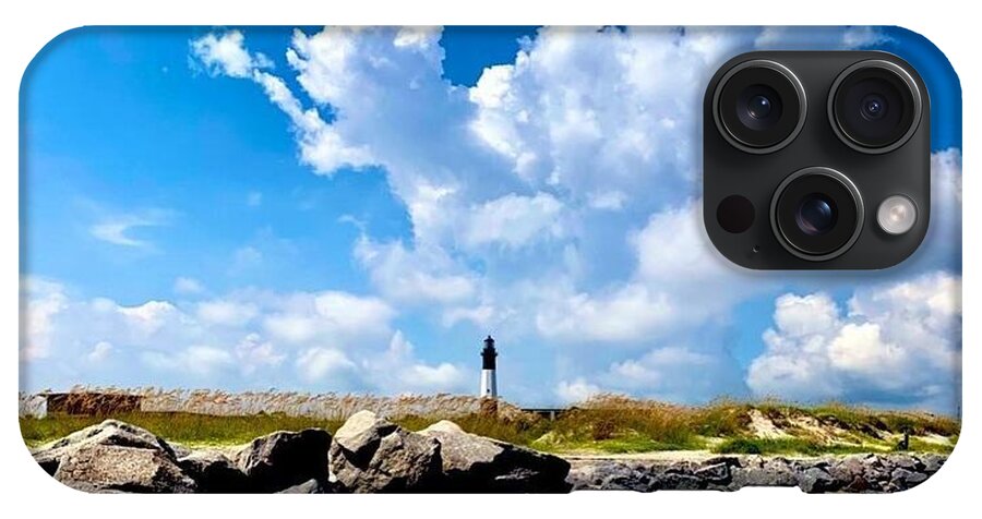 Lighthouse Under Expansive Sky - Phone Case