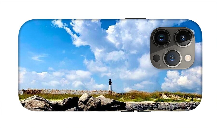 Lighthouse Under Expansive Sky - Phone Case