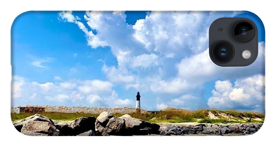 Lighthouse Under Expansive Sky - Phone Case