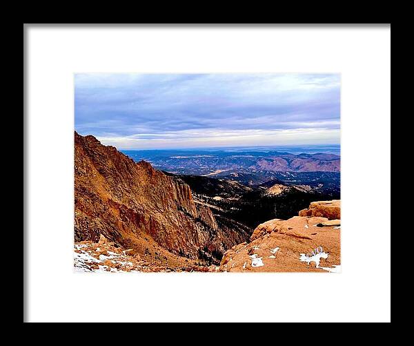 Majestic Mountain Panorama at Dawn - Framed Print