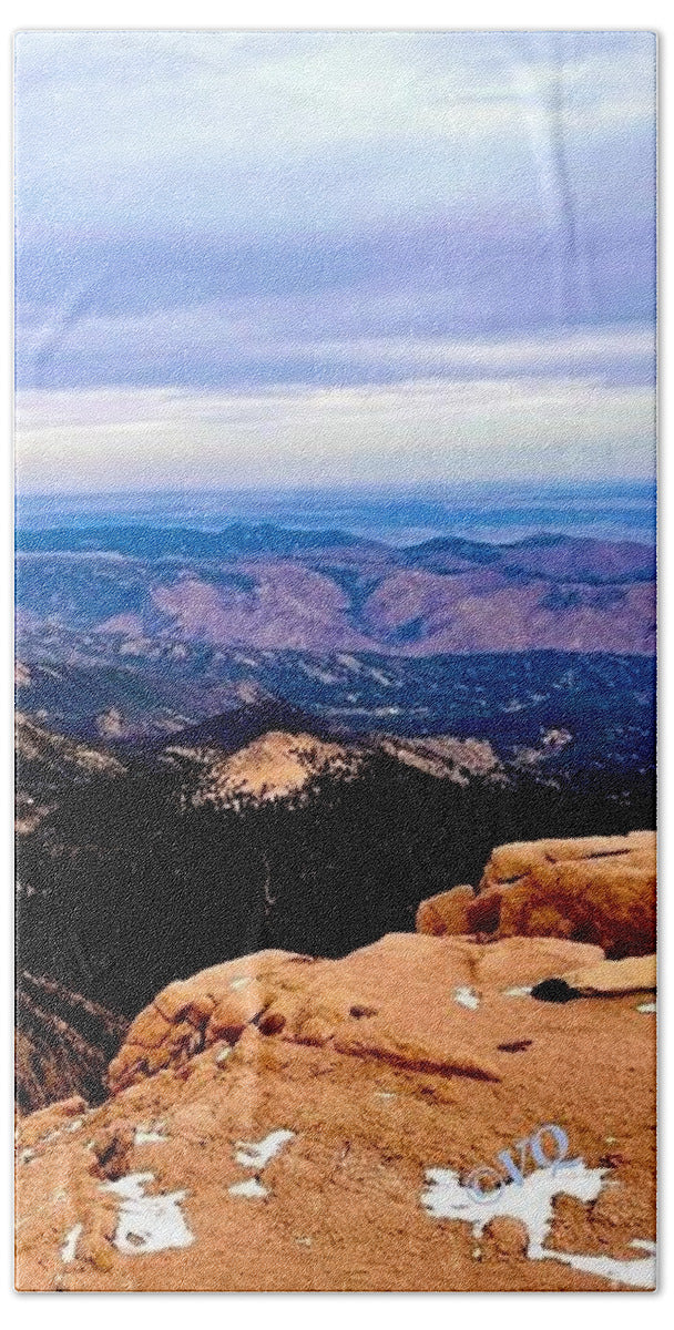 Majestic Mountain Panorama at Dawn - Beach Towel