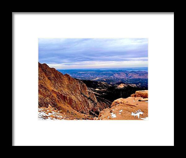 Majestic Mountain Panorama at Dawn - Framed Print