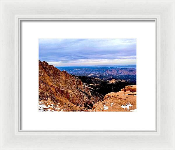 Majestic Mountain Panorama at Dawn - Framed Print