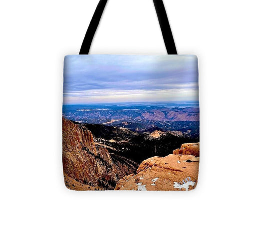 Majestic Mountain Panorama at Dawn - Tote Bag
