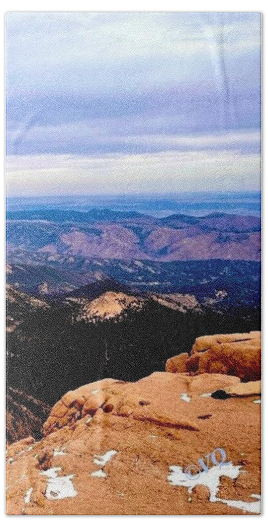 Majestic Mountain Panorama at Dawn - Bath Towel