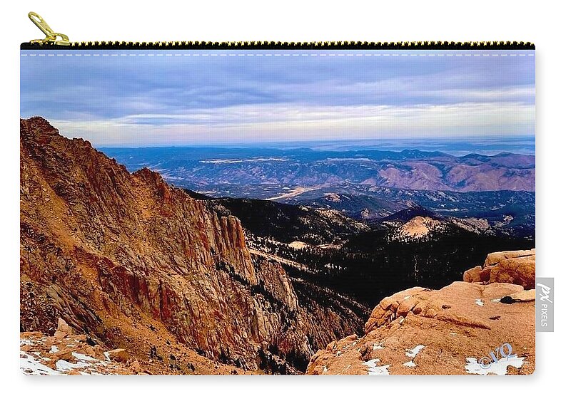 Majestic Mountain Panorama at Dawn - Zip Pouch